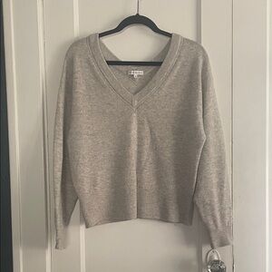 White + Warren Cashmere Double V-Neck Sweater